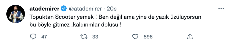 ata demirer den scooter tepkisi sosyal medyada gundem oldu